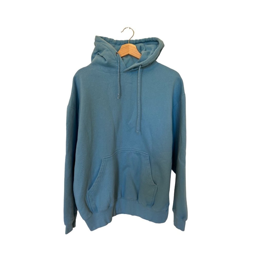 Eastbay Hoodie Light Blue Sweatshirt Athletic hoodie Plain Pullover Men's Size L